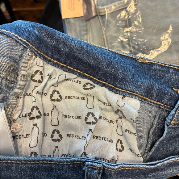 Camila Coelho Crystal Rhinestone Jeans Size 2 Medium Wash Straight Leg Fancy NWT - Picture 13 of 14